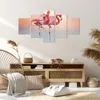 Bild auf Leinwand - Leinwandbild - 5 Teile - Flamingos Produktbild-Vorschau 7