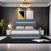 Polsterbett 160x200cm mit Lattenrost und Led, Doppelbett Produktbild-Vorschau 4