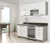 Paneláková kuchyňa 180/180 cm GENJI 2 - lesklá biela / šedá Náhľad obrázku produktu 1