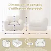 Pouf géant pour adulte, rembourrage en mousse déchiquetée, Voir les images du produit 6