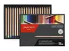 A set of colored pencils in their packaging, with a sample swatch of colors shown. Produktbild-Vorschau