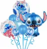 Sada balónků na oslavu narozenin, 10 kusů, Stitch, postava Náhled obrázku produktu 1
