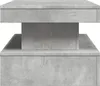 vidaXL Table basse avec lampes LED gris béton 90x50x40 cm Voir les images du produit 9