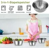 3-teiliges Edelstahl-Rührschüssel-Set, Produktbild-Vorschau 4