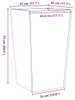 vidaXL Pflanzkübel 2 Stk. 45x45x75 cm Wetterfester Stahl Produktbild-Vorschau 8