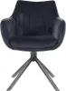 Stuhl Azalia Velvet Schwarz Samtstoff 18 Produktbild-Vorschau 5