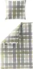A pillowcase and a duvet cover with a plaid pattern, displayed on a white background. Produktbild-Vorschau