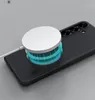 A black phone case with a white wireless charger on top, showing a magnetic charging effect. Produktbild-Vorschau