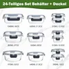 YASHE Glas-Frischhaltedosen LN-12PCS, 12 Behälter, 6,75 L, Produktbild-Vorschau 2