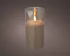 LED Echtwachskerze im Glas 7,5 x 15 cm mit Timer Náhled obrázku produktu