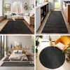 Collage of four images showing different room settings with rugs. Produktbild-Vorschau