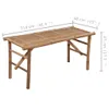 vidaXL Banc de jardin pliable avec support 118 cm bambou Voir les images du produit 11