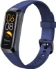 A close-up studio shot of a blue smartwatch with a black buckle, displayed against a white background. Produktbild-Vorschau