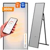 Dalsys Infrarot Spiegelheizung 160x40cm 800W mit schwarzem Produktbild-Vorschau 1