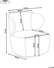 BELIANI Sessel Beige Stoff Drehbar Metallgestell Modernes Produktbild-Vorschau 7