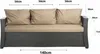 Polštáře na zahradní pohovku- Sedák 140x60x7, opěradlo Náhled obrázku produktu 2