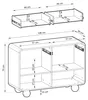 Masseno Kommode TONDO 108 cm Sideboard mit 2 Schubladen und Produktbild-Vorschau 6