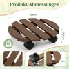 Faziango 4X WPC Pflanzenroller 30cm, Blumenroller Tragkraft Produktbild-Vorschau 2