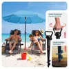 VOUNOT® Sonnenschirm Strandschirm 200cm mit Tragetasche und Produktbild-Vorschau 6