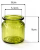 Windlicht Glas gerillt 8x9cm 4er Set grün Produktbild-Vorschau 3
