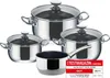 Kochtopfset 4-teilig  cm, Edelstahl, poliert - Injoy® Produktbild-Vorschau 1