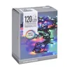 LED-Lichterkette bunt, 120 LEDs, Grünes Kabel, Innen/Außen, Produktbild-Vorschau 2