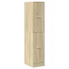 A tall, narrow cabinet with two doors, made of wood-look material, shown against a white background. Anteprima dell’immagine prodotto
