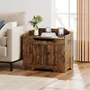 Coffre de rangement - Banc/pouf - 63 cm - Bois - Couvercle Voir les images du produit 3