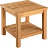 A wooden side table with two shelves, shown from a front-diagonal angle against a white background. Produktbild-Vorschau