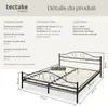 Lit design romantique avec sommier - 200 x 180 cm, Voir les images du produit 6