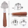 A set of espresso machine parts with dimensions shown. Náhled obrázku produktu