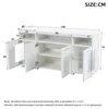 Merax Hochglanz Sideboard 140 cm mit LED, Produktbild-Vorschau 7