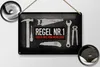 Blechschild Spruch 12x18 cm Finger weg vom Werkzeug Schild Produktbild-Vorschau 2