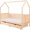 KEF Bett Nel Haus Ebenerdig Einzelbett mit Zwei Schubladen Produktbild-Vorschau 2