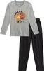 AUTHENTIC LE JOGGER Pyjama 2 -teilig grau meliert / schwarz Produktbild-Vorschau 1