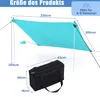 Tenda da spiaggia COSTWAY 300x300cm, tenda solare UPF 50+ Anteprima dell’immagine prodotto 3