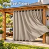 Outdoor Vorhang 254x214 cm Taupe Ösen Thermovorhang Produktbild-Vorschau 8