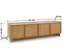 TV-Lowboard SUNA 195 cm Fernsehtisch Karamell Eiche 4 Türen Produktbild-Vorschau 4