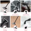 A collage of images showing different attachments and uses of a steam cleaner. Voir les images du produit