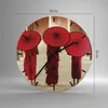 Wanduhr - Rund - Glasuhr - Bhutan Regenschirm Rot - 30x30cm Produktbild-Vorschau 3