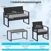 COSTWAY Gartenmöbel Set Polyrattan, Outdoor Lounge Möbel, Produktbild-Vorschau 3