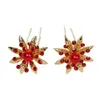 2 Haarnadeln Perlen Strass Blume Modell 4 rot gold Produktbild-Vorschau 2