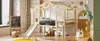 Sweiko Lit d'enfant 90 x 200 cm Design de grenier avec Voir les images du produit 13