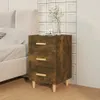 vidaXL Nočný stolík Smoked Oak 40x40x66 cm odvodený výrobok Náhľad obrázku produktu 3