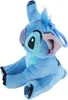 A close-up studio shot of a blue Stitch plush toy with a keychain attachment. Produktbild-Vorschau