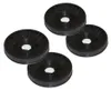 Four black circular charcoal filters are arranged in a diagonal pattern on a white background. Produktbild-Vorschau