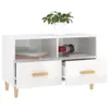 vidaXL TV-Schrank Hochglanz-Weiß 80x36x50 cm Holzwerkstoff Produktbild-Vorschau 4