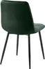 A dark green upholstered chair with black legs, shown from the back. Anteprima dell’immagine prodotto