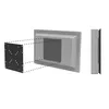 Diagram showing how a VESA adapter plate attaches to a wall mount. Anteprima dell’immagine prodotto