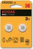 KODAK Max Lithium Knopfzelle CR2025 / 3V / BP2 Produktbild-Vorschau 1